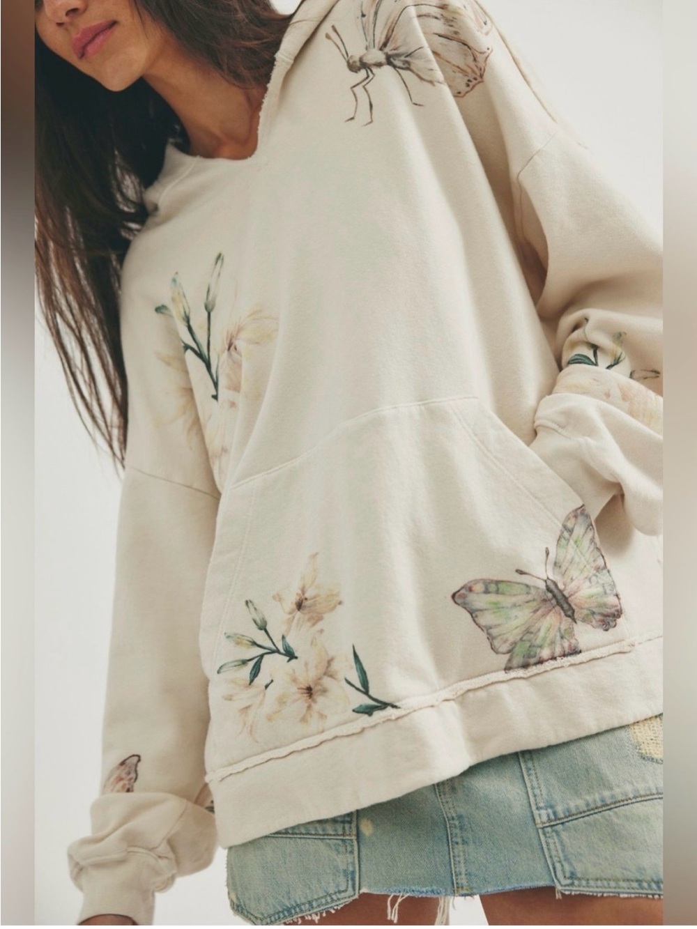 NWT Free People We The Free X Juliet Johnstone Hoodie Size-Medium